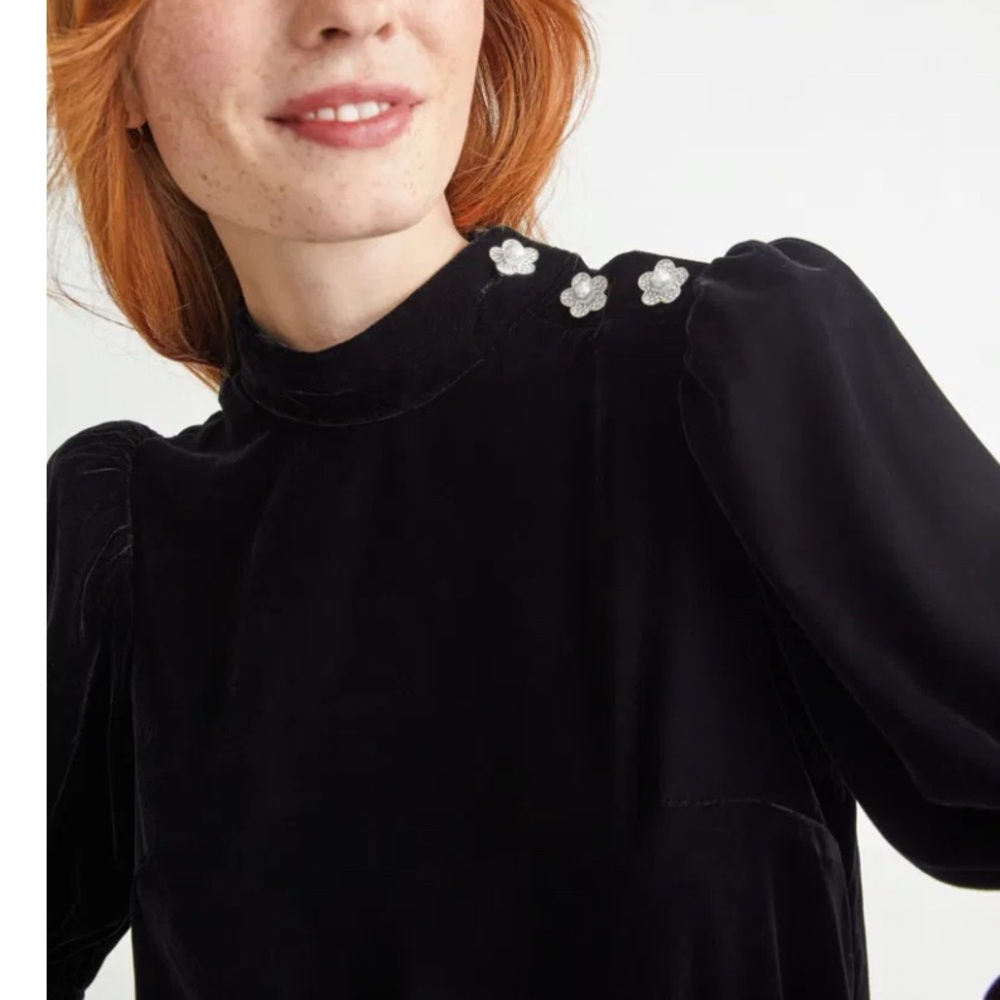 & Other Stories Black Mini Dress puff dress
